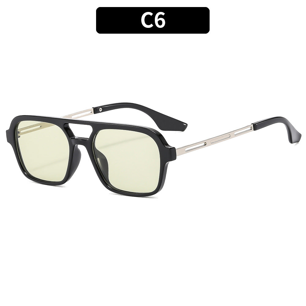 Gafas de sol estilo aviador retro de doble haz
