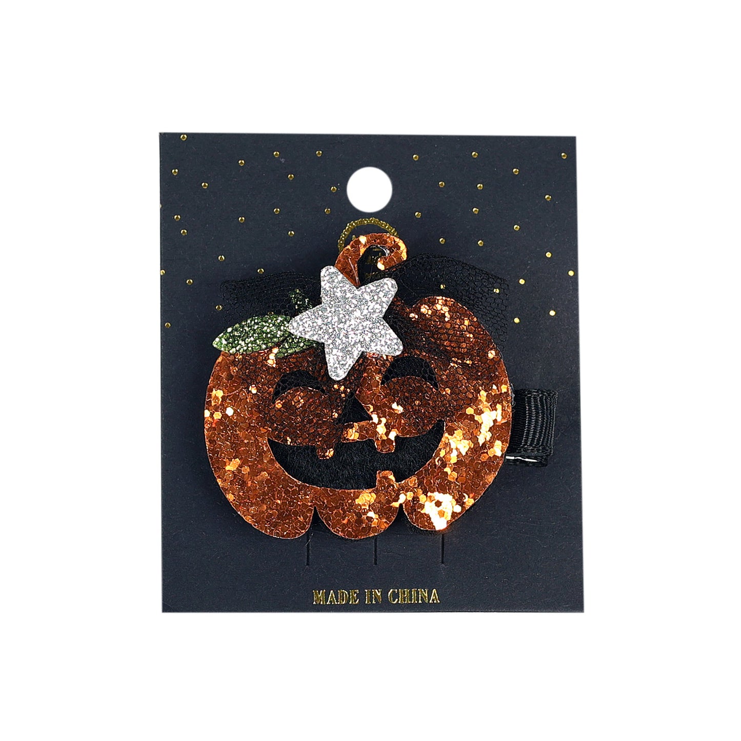 Pince à cheveux Halloween pour enfants, motif citrouille amusant, nœud
