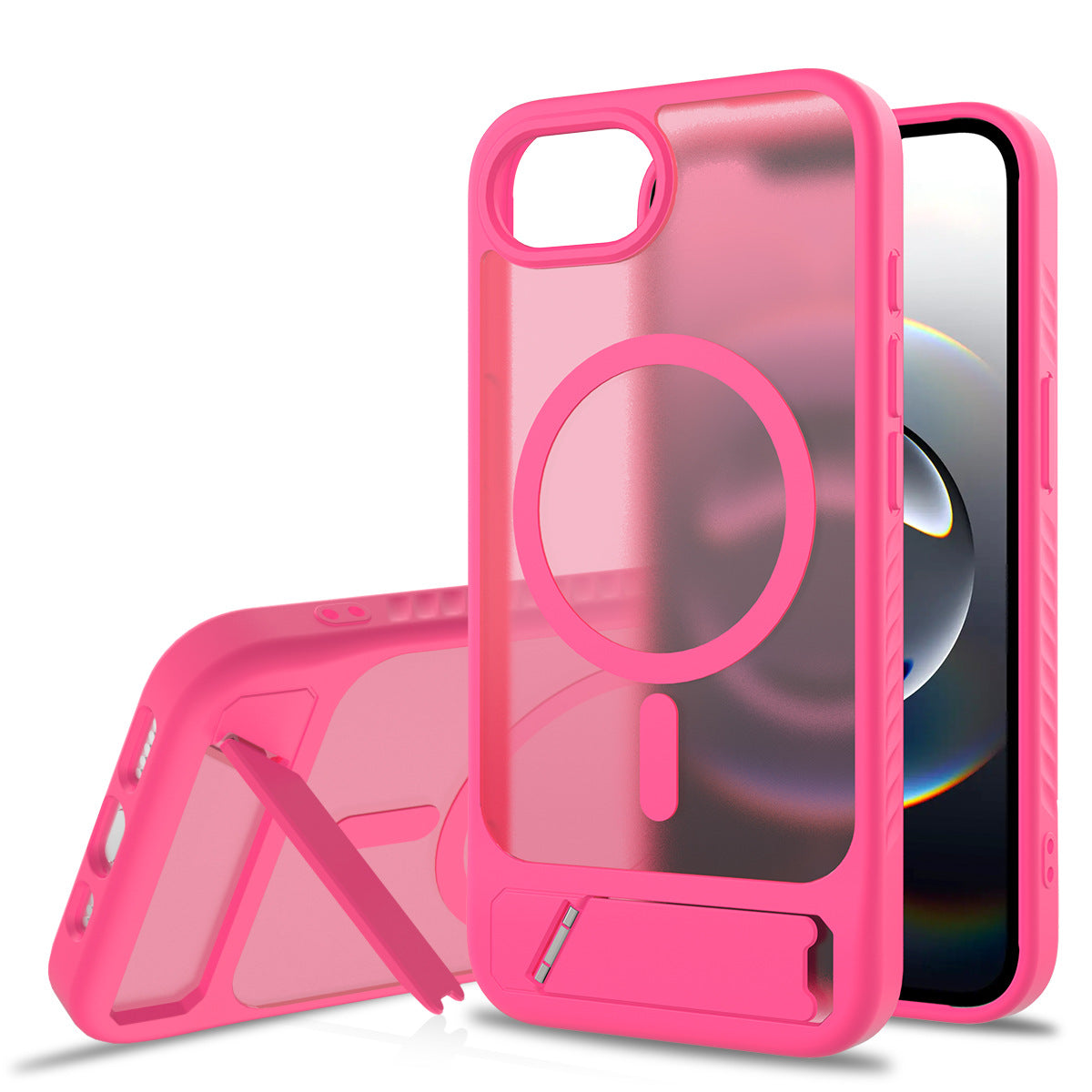 Coque de chargement magnétique invisible pour iPhone, couleur unie, tendance