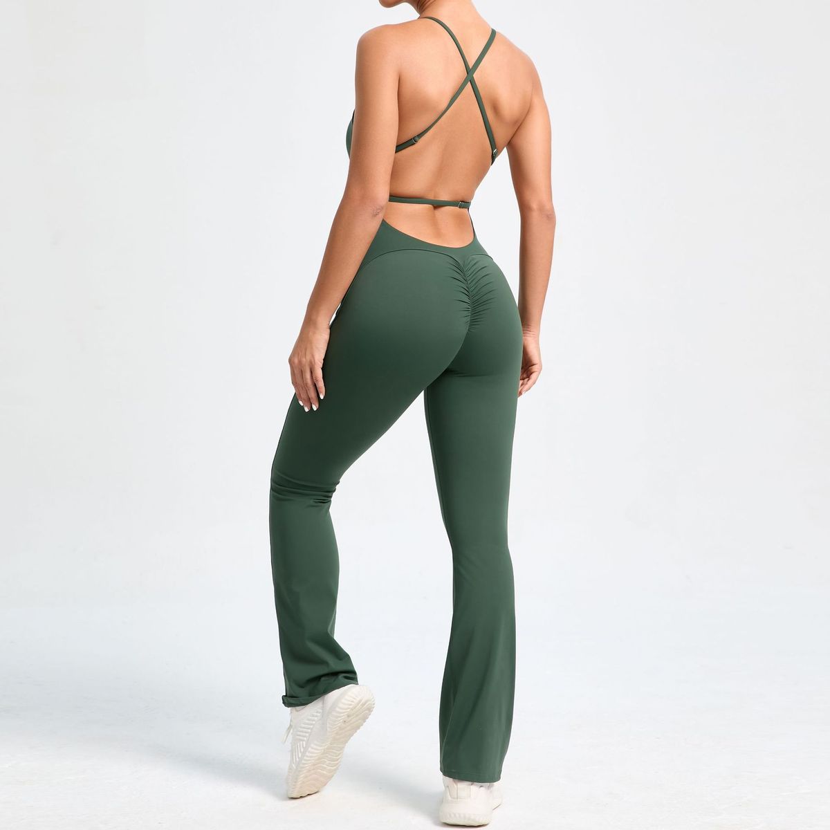 Adjustable Shoulder Strap Women’s Yoga Jumpsuits Cotton Blend