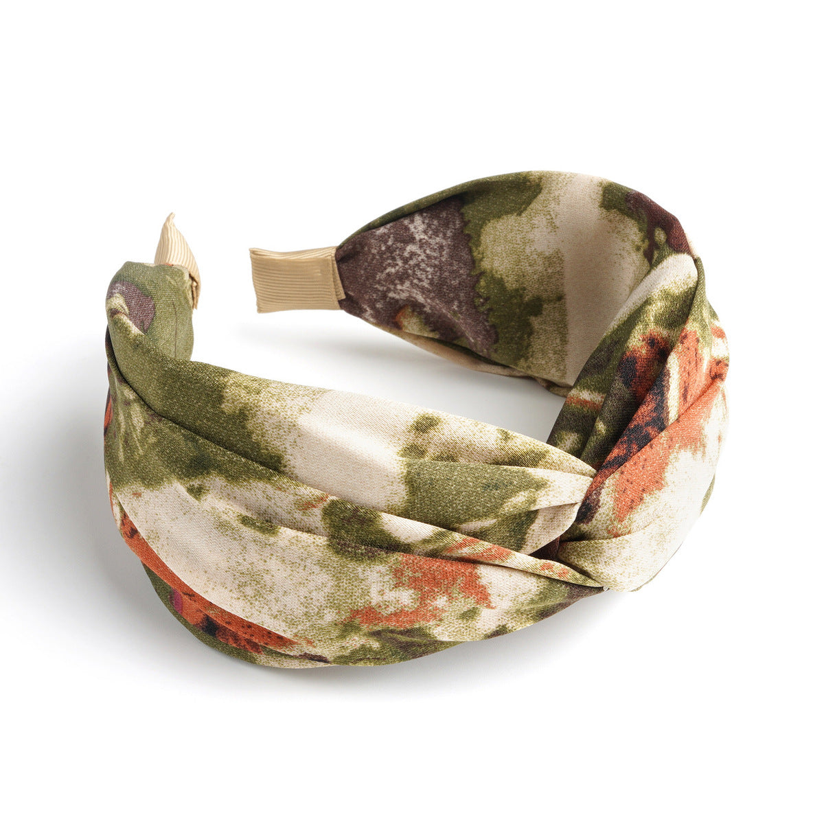 Banda ancha para el cabello con efecto tie-dye estilo bohemio para mujer con un estilo dulce