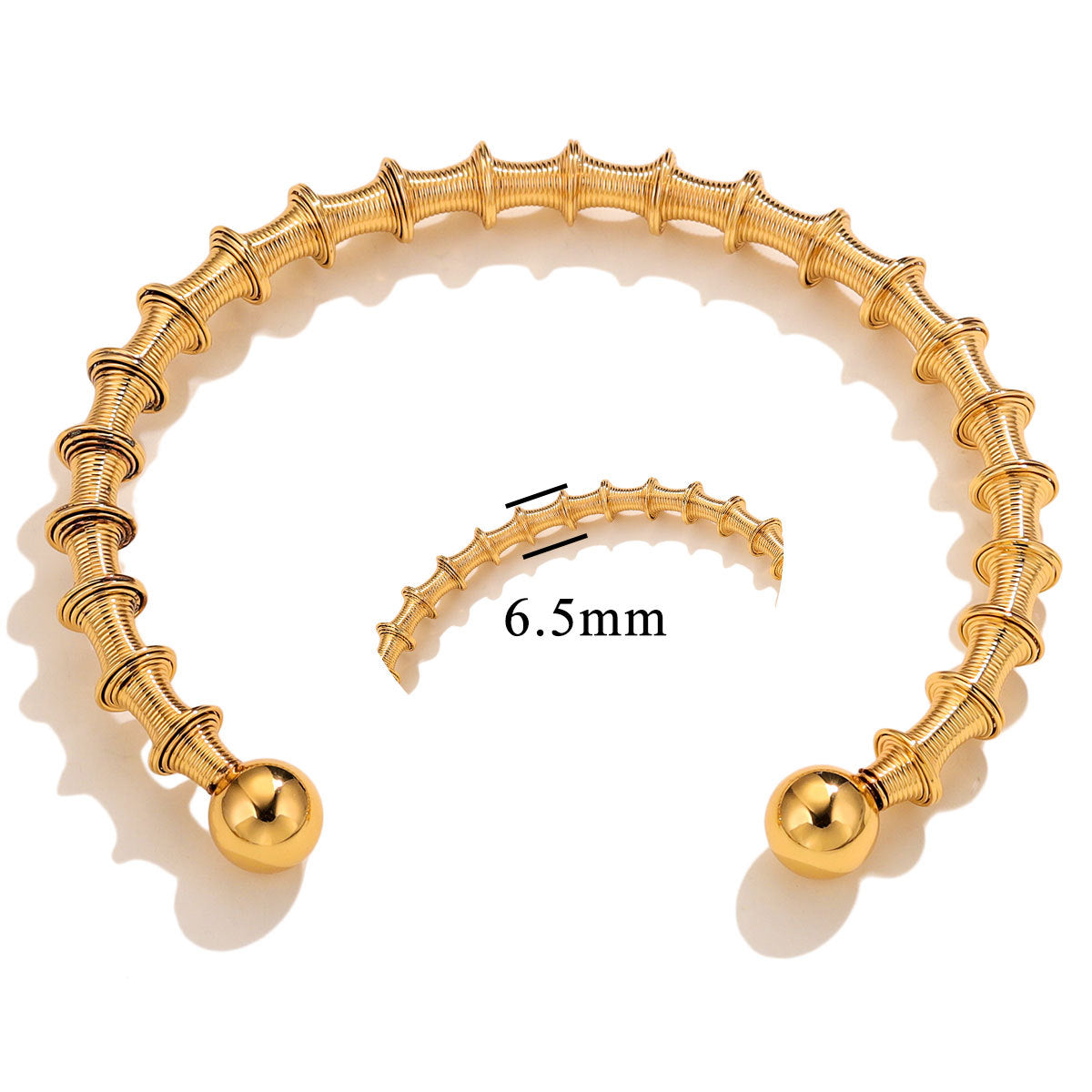 Women Bohemian Titanium Steel Spring Adjustable Bracelet
