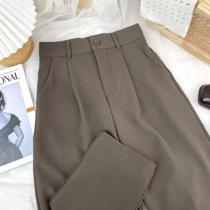 Women High Waist Loose Straight Wide Leg Pants