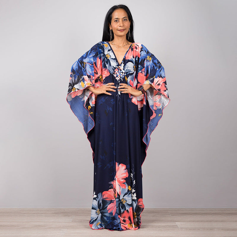 Cache-maillots à rayures et fleurs pour femmes, décontractés et tendance