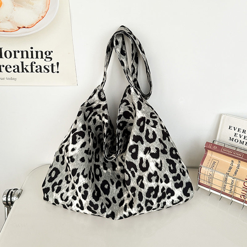 Bolso tote de lona informal de gran capacidad para mujer
