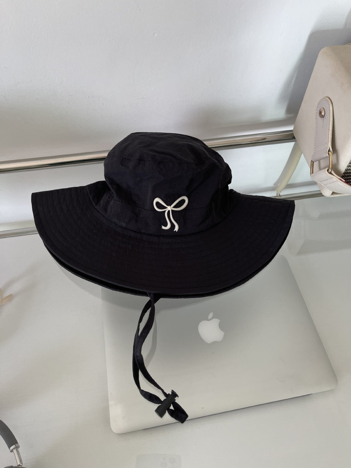 Chapeau bob tendance pour femme, joli et mignon, avec nœud rose