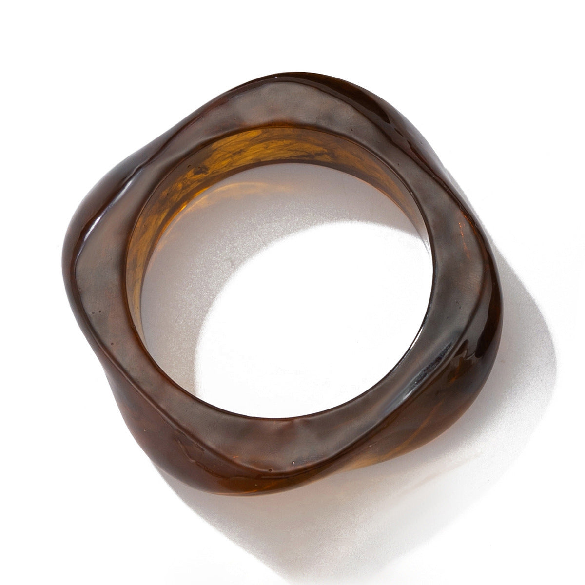Women Fashion Exaggerated Acrylic Polygonal Translucent Bracelet