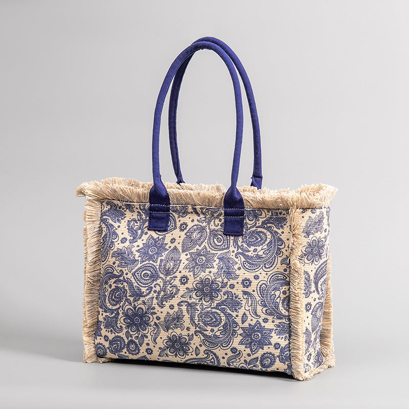 Bolso de mano bohemio informal de gran capacidad para mujer