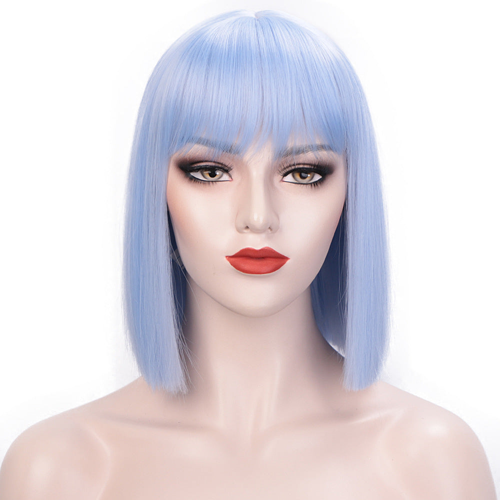 Women Fashion Short Straight Bobo Head Wig