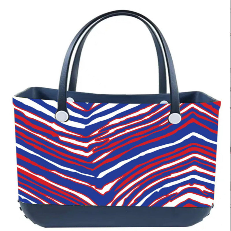 Bolso de playa informal de moda con estampado de leopardo