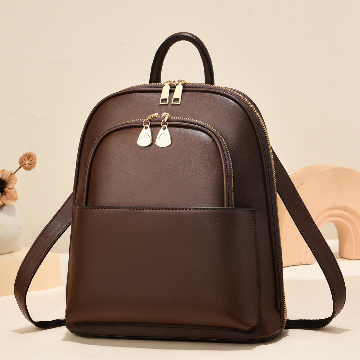 Travel School Women Pu Leather Backpack