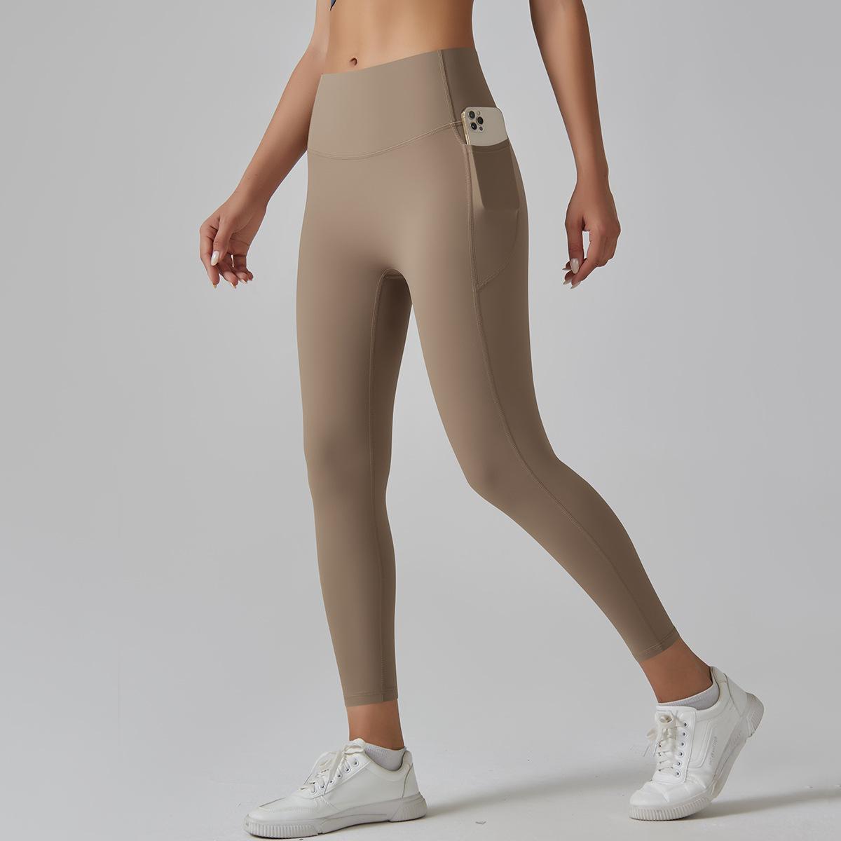 Leggings de yoga taille haute à séchage rapide pour femmes avec poches