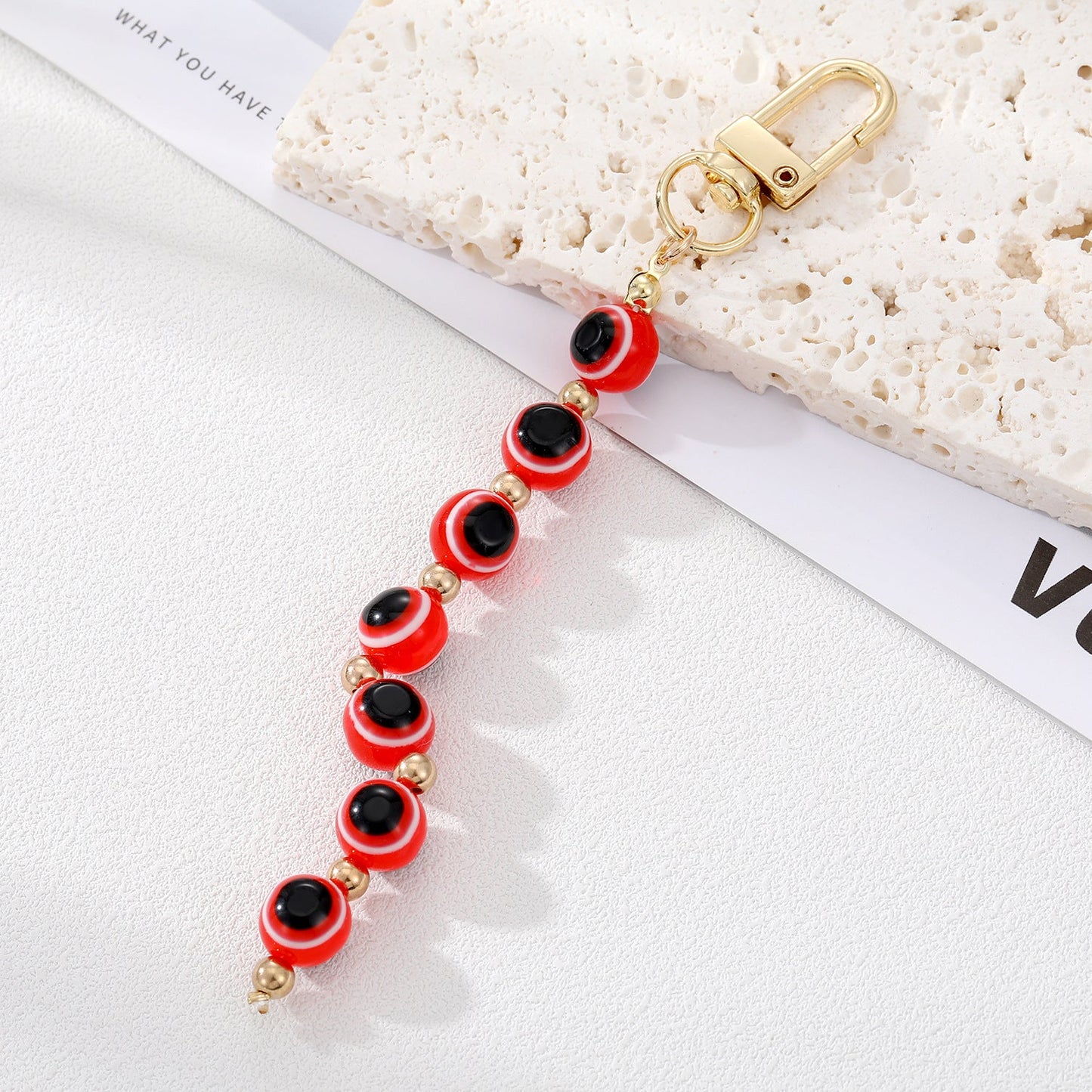 Women Fashion Creative Devil Eye Pendant Keychain