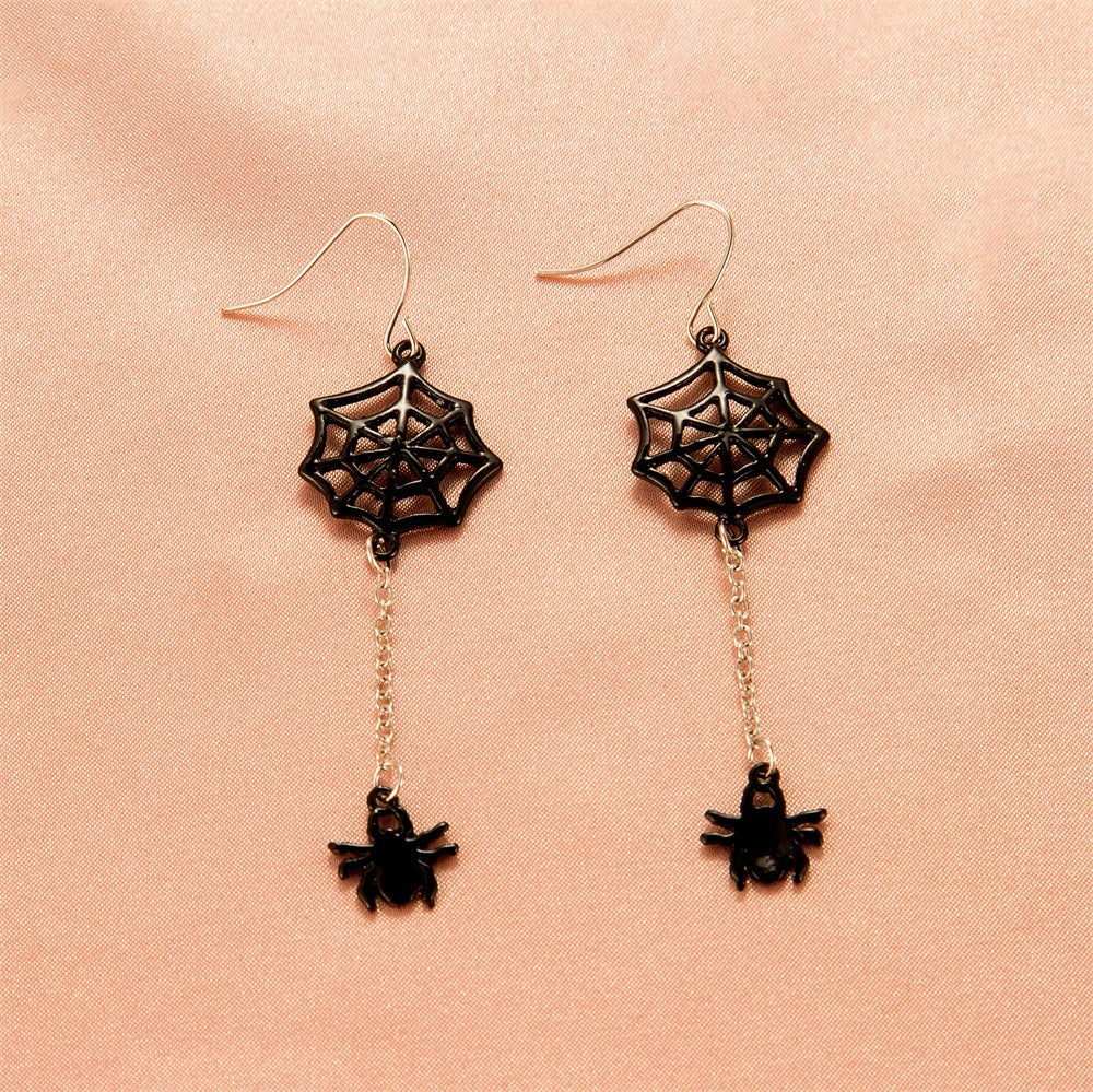 Halloween Women Cartoon Skeleton Pumpkin Bat Earrings