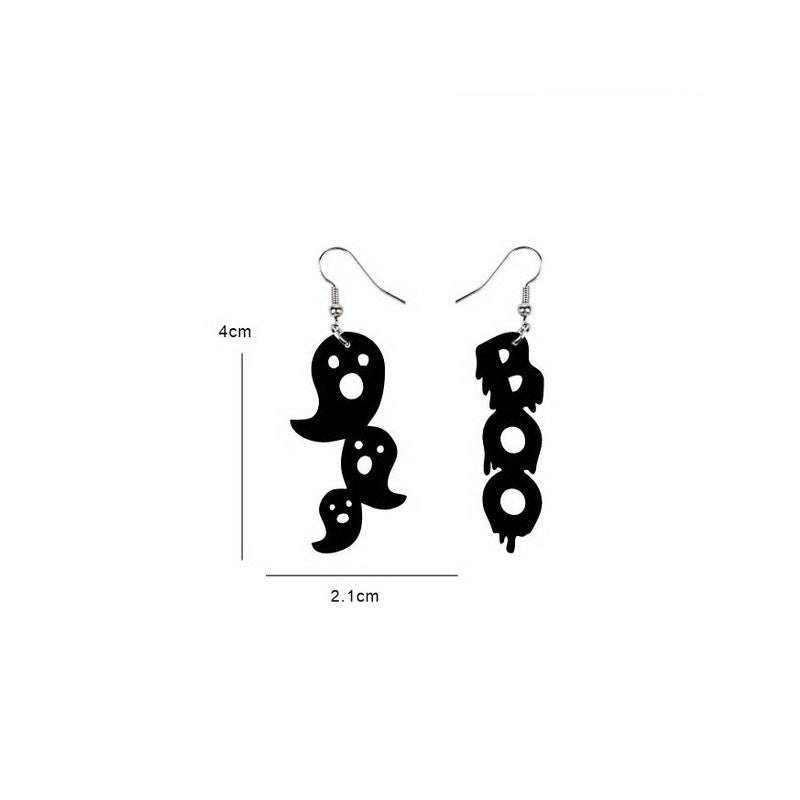 Pendientes colgantes de acrílico gótico oscuro para mujer de Halloween