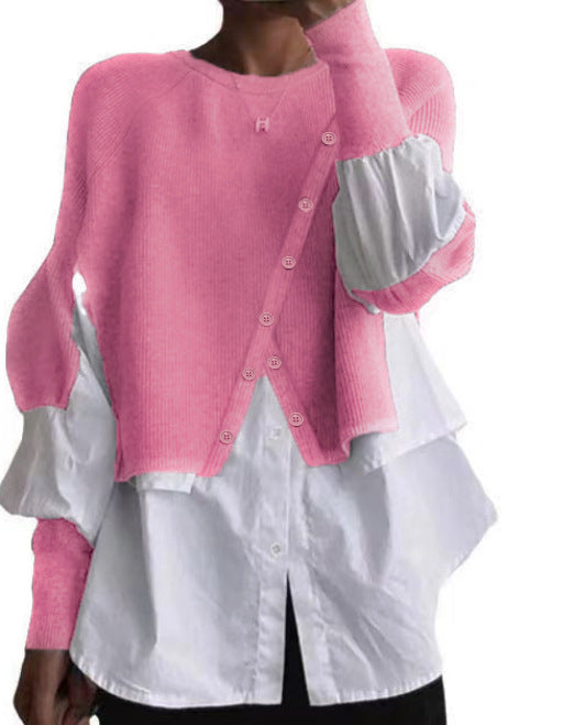 Women Fashion Casual Knitted Sweater Blouse