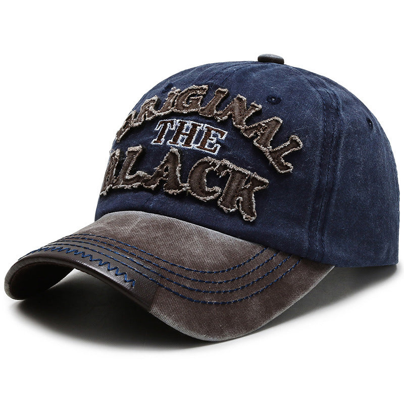 Gorra de béisbol con letras bordadas, estilo retro, informal, a la moda para hombre