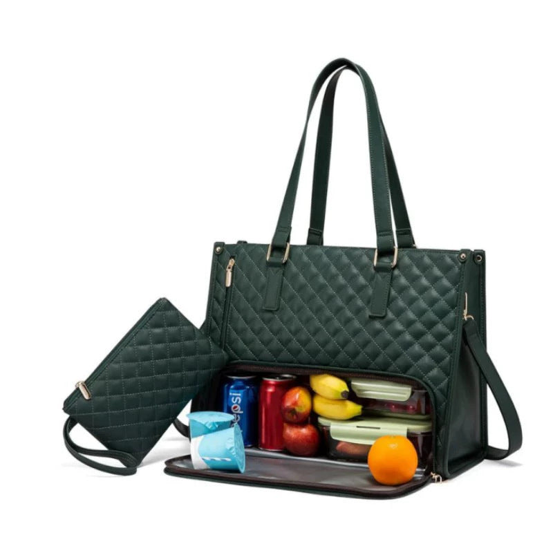 Large-Capacity Leather Storage Tote Bag Set