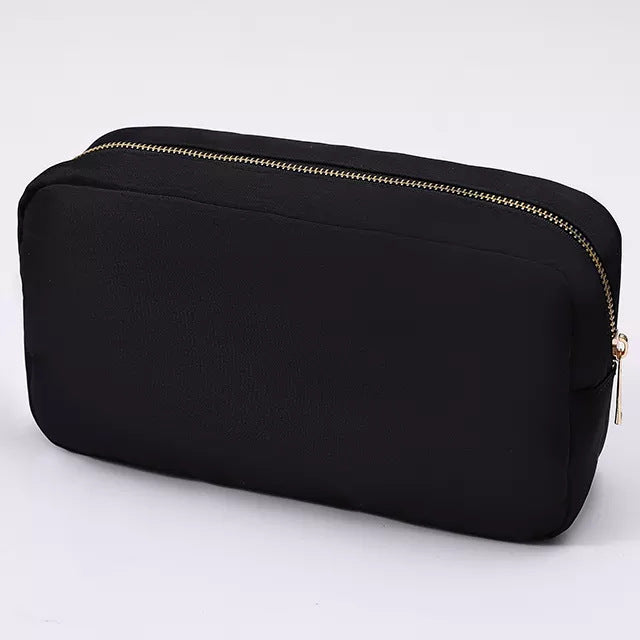 Bolsa de cosméticos de nailon de color sólido para ropa sucia portátil