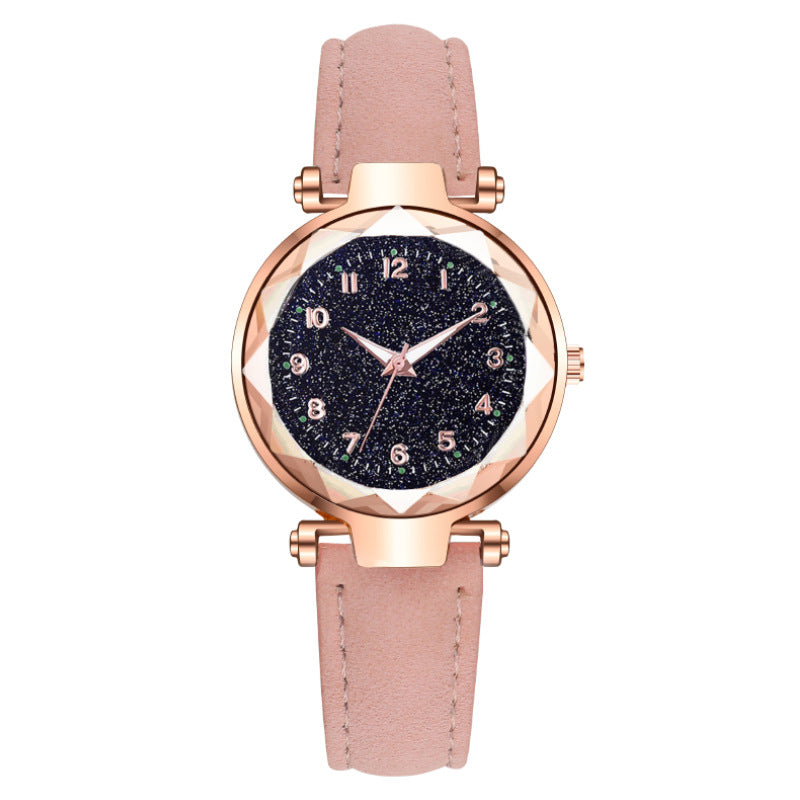 Women Fashion Solid Color Starry Sky Digital Watch