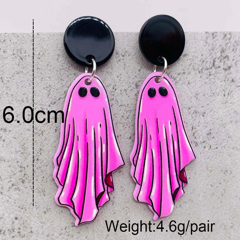 Halloween Women Horror Personality Mushroom Head Ghost Earrings