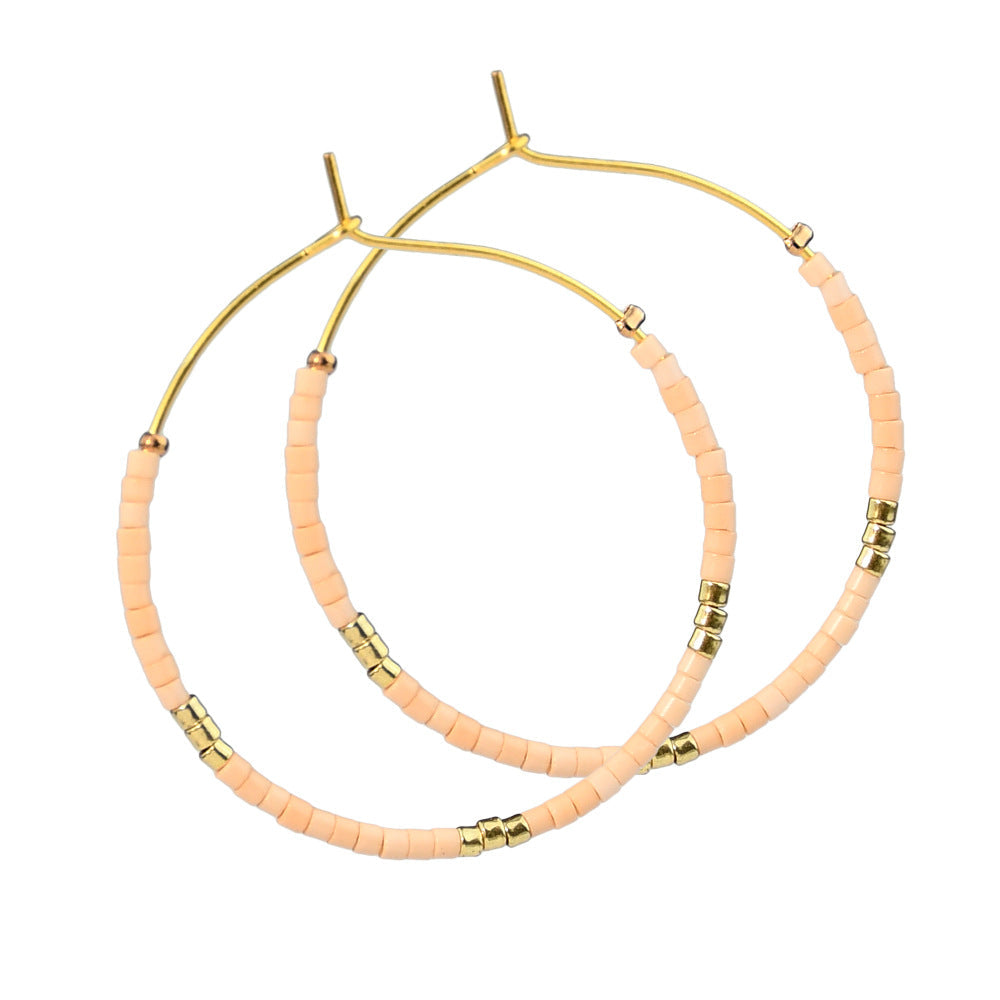 Boucles d'oreilles bohèmes multicolores en perles pour femmes