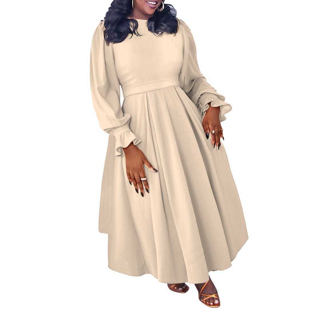 Women Fashion Elegant Plus Size Pullover Dress