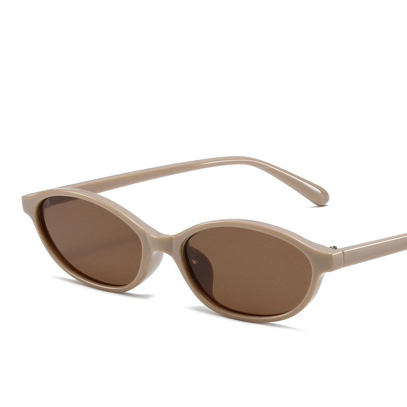 Women Retro Oval Frame Sunglasses Antique Literary Style PC