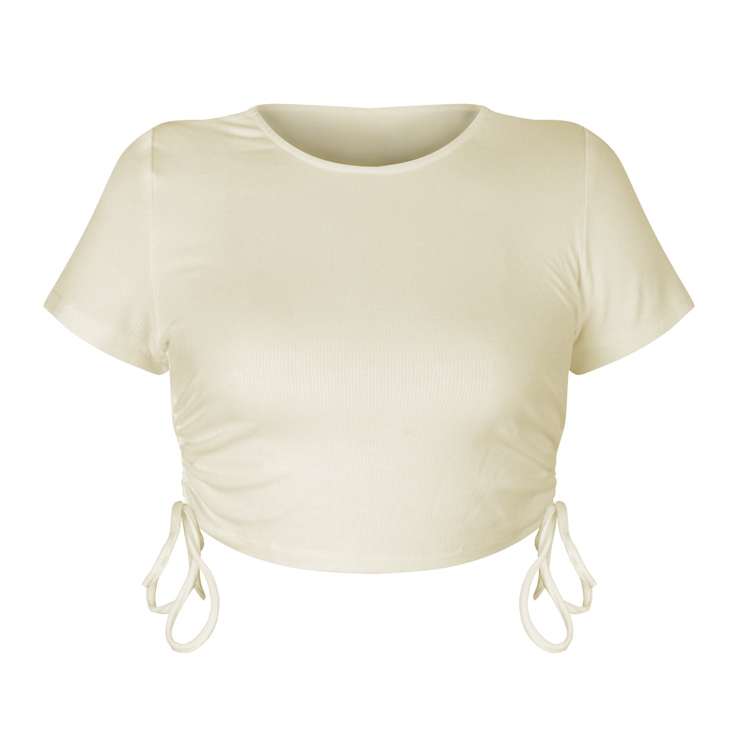 Women'S Ribbed Cotton Spandex Cropped Top
