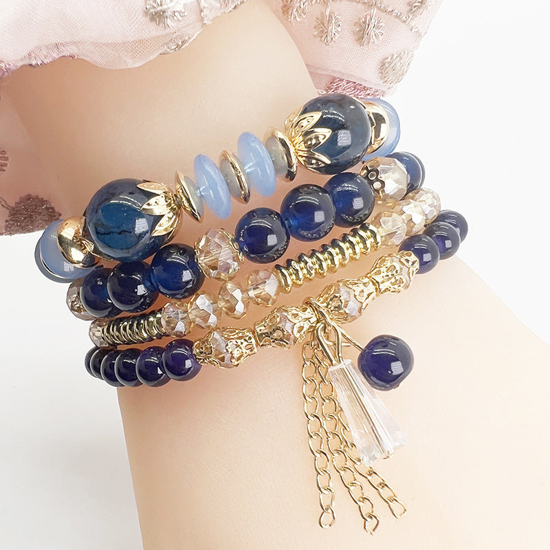 Boho Women Fashion Creative Crystal Beaded Bracelet