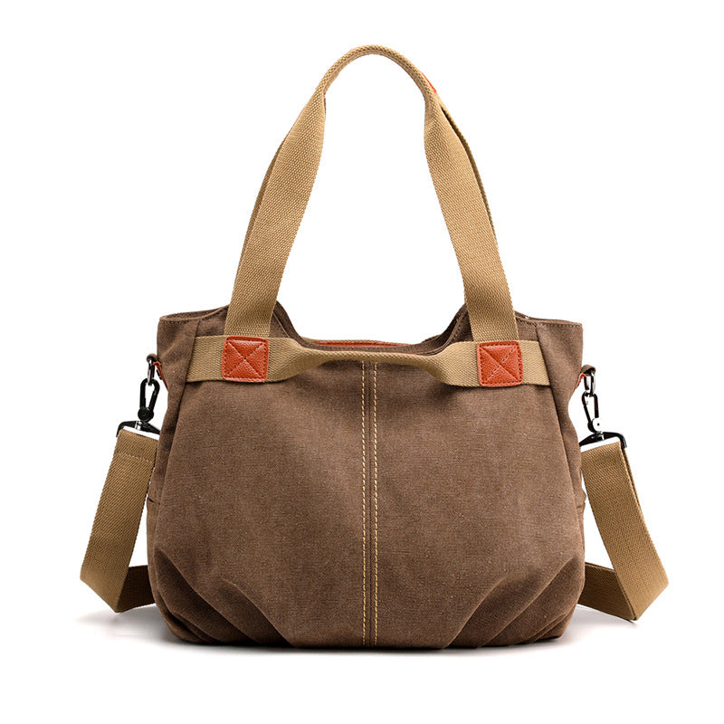 Vintage Casual Women Canvas Commuter Handbag