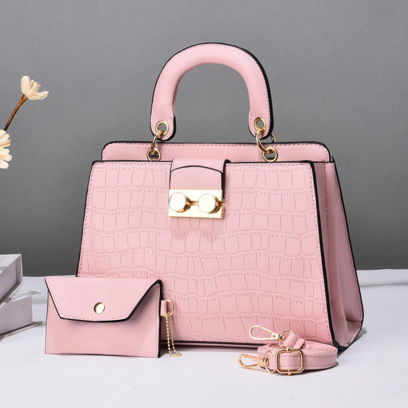 Sac à main rhomboïde uni de grande capacité pour femme
