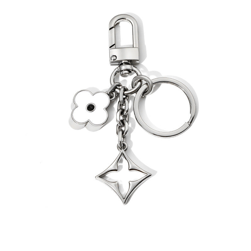 Women Fashion Four Leaf Clover Metal Pendant Keychain Alloy Leisure Style