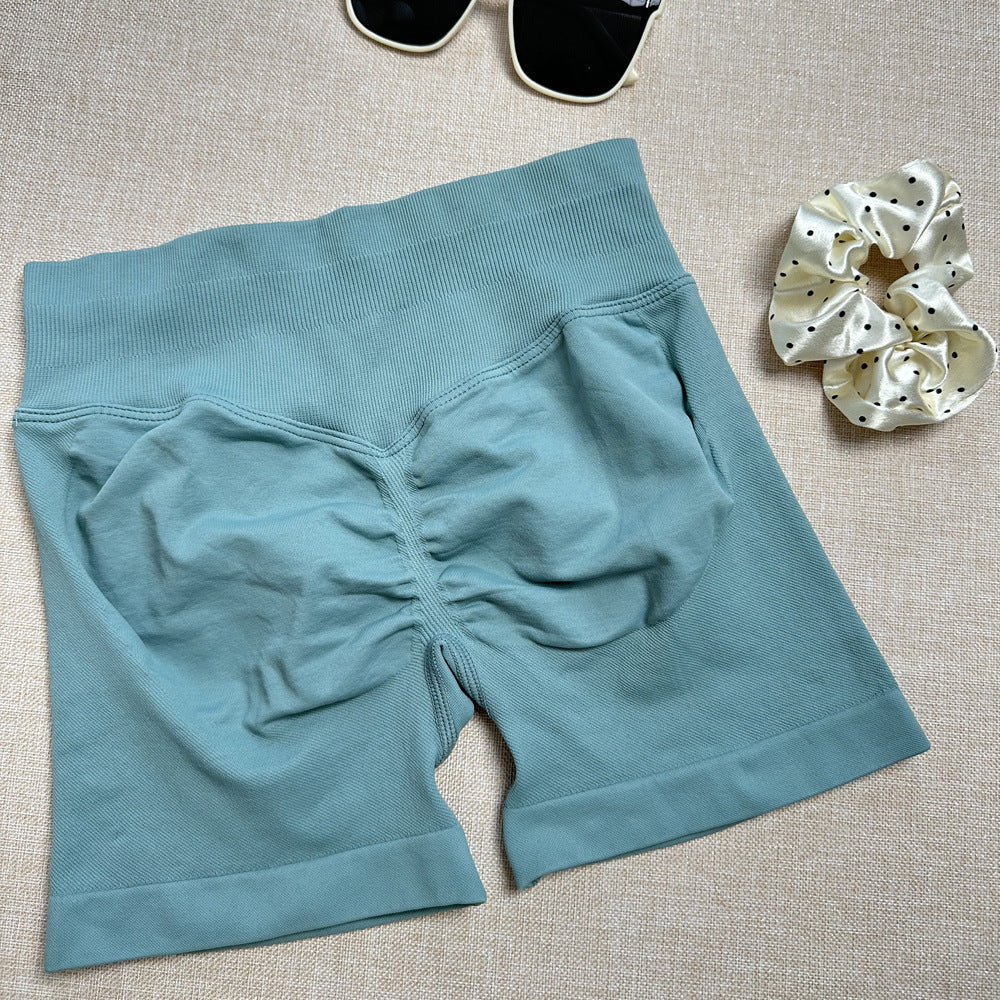Short de yoga sans coutures élastique et décontracté pour femme