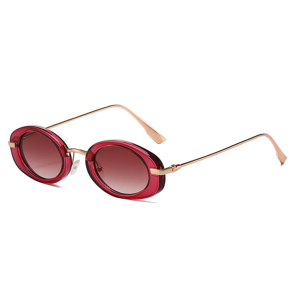 Women Retro Small Frame Oval Sunglasses Fashion Glasses for Women