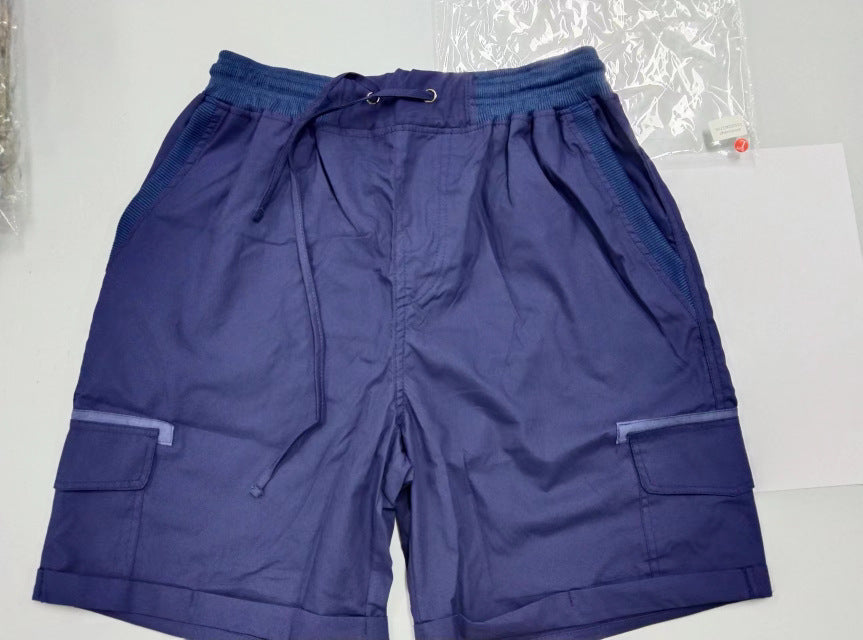 Pantalones cortos casuales de cintura alta de color sólido a la moda para mujer