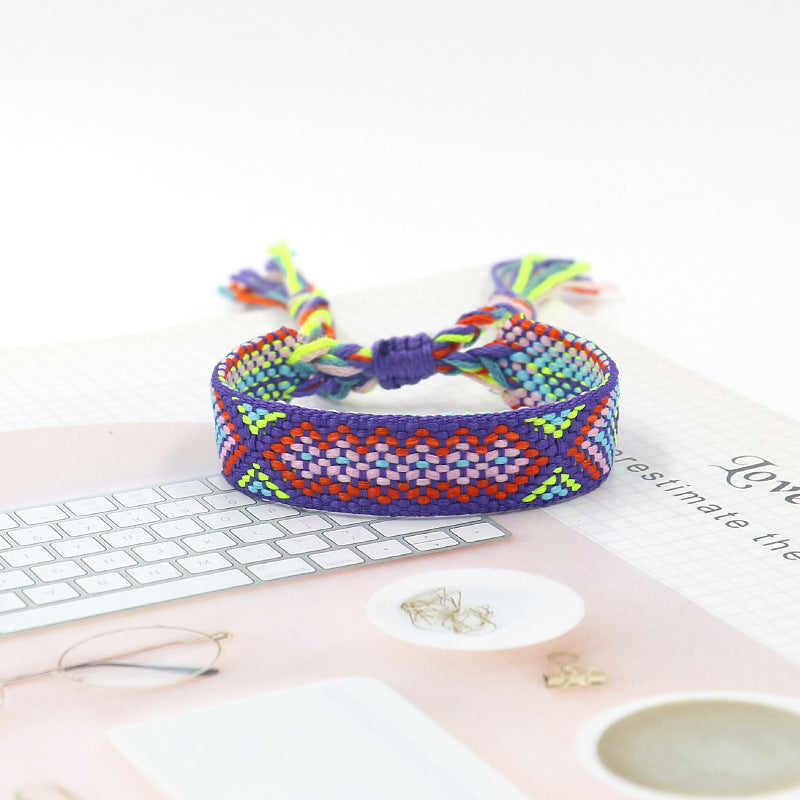 Bohemian Vintage Hand Woven Embroidery Bracelet
