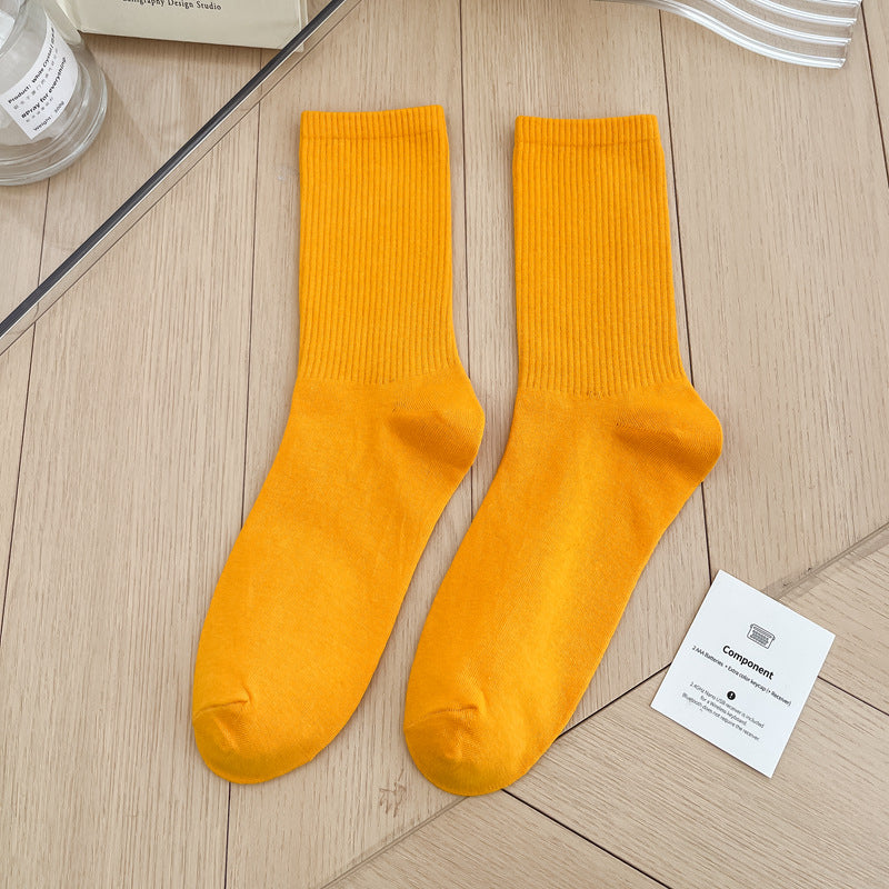 Calcetines sencillos de color sólido multicolor