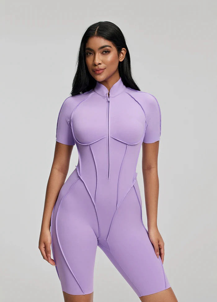 Women Fashion Solid Color Breathable Yoga Rompers