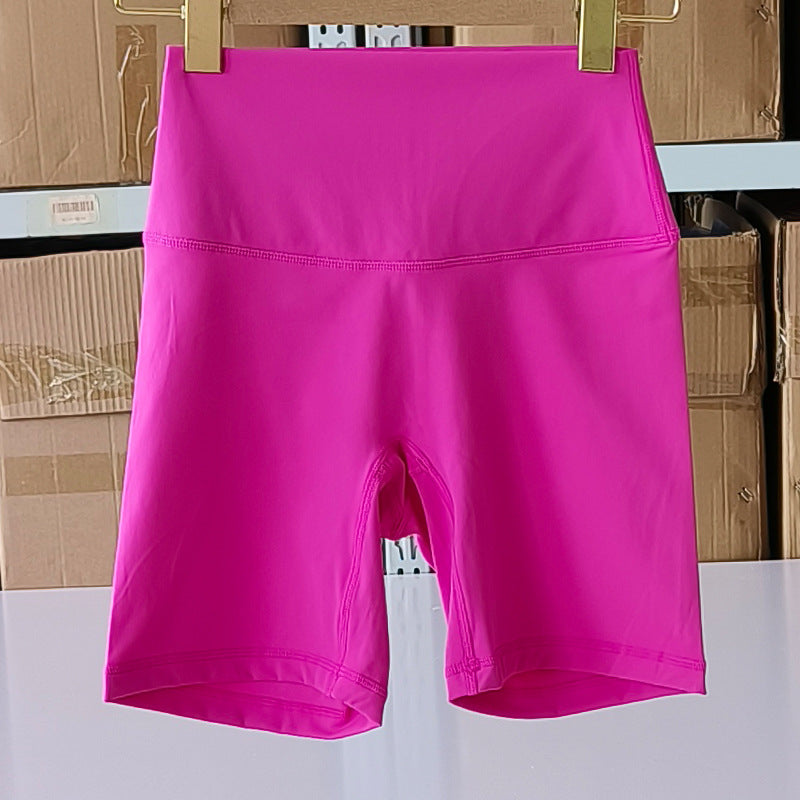 Short de yoga taille haute uni pour femme