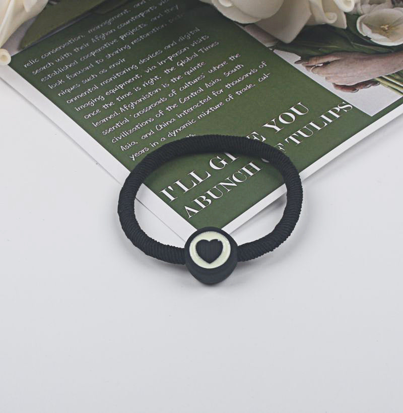 Women Fashion Solid Color High Elastic Rubber Hair Ring