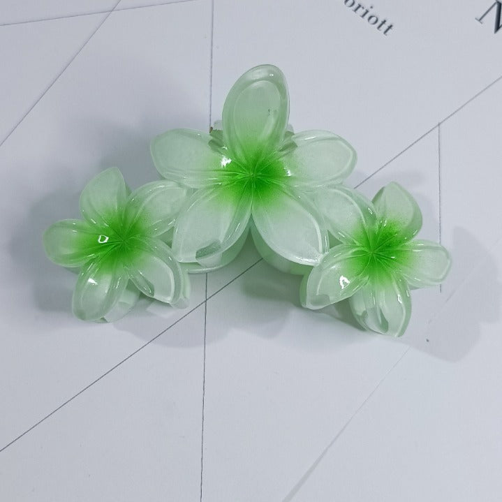 Pinza de agarre floral con degradado de playa para vacaciones