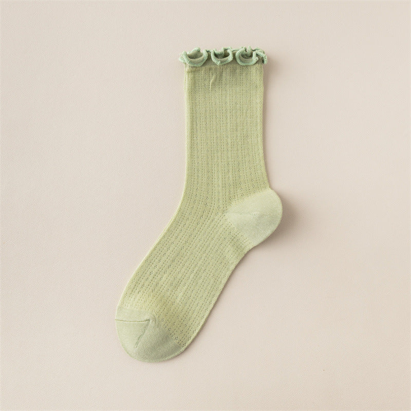 Calcetines de madera con orejas de color liso de moda