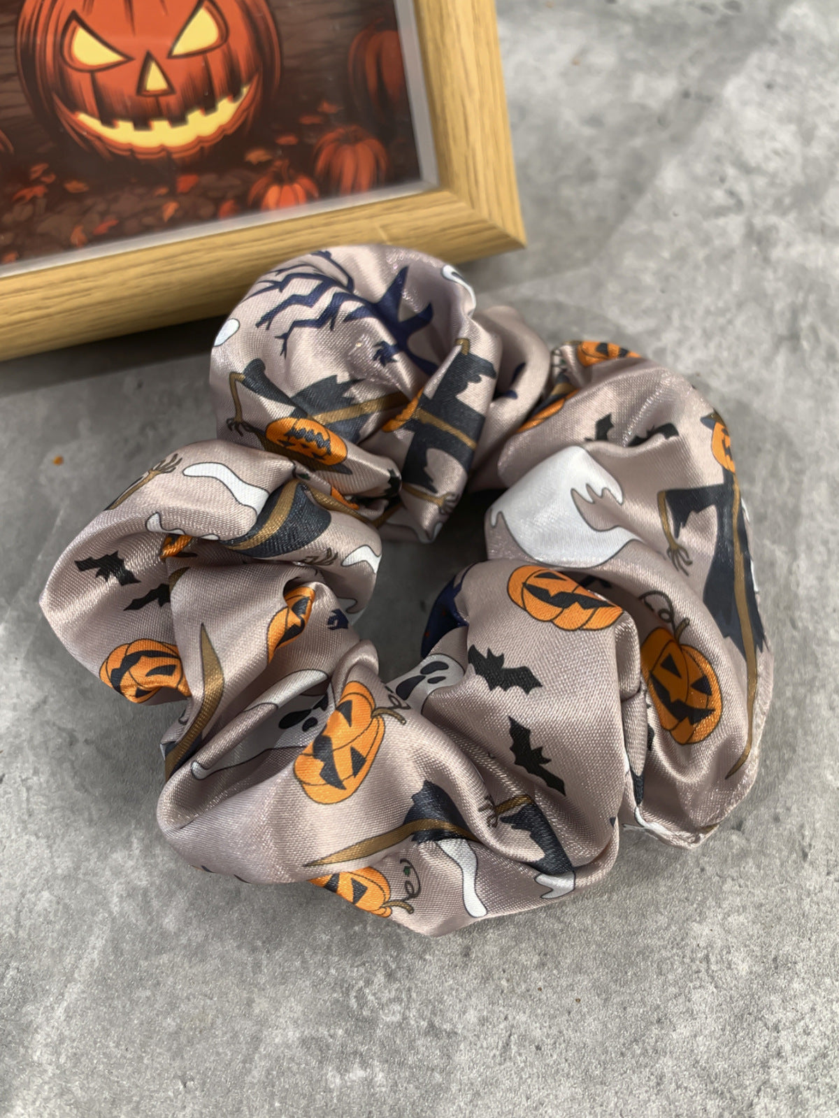 Anillo para el cabello con estampado de calaveras de Halloween