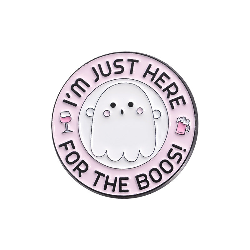 Women Simple Cute Halloween Ghost Zinc Alloy Brooch