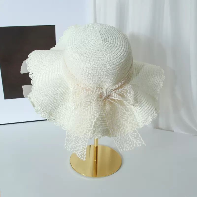 Beach Holiday Straw Sun Hat Dome Style Fabric