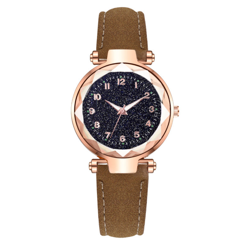 Women Fashion Solid Color Starry Sky Digital Watch