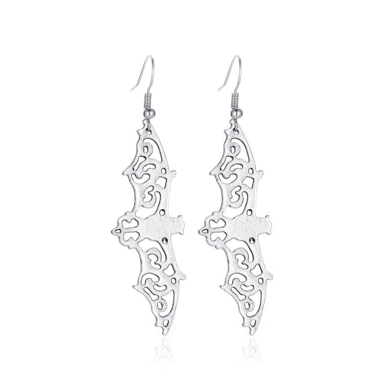 Halloween Skeleton Bat Spider Earrings Alloy Retro Style