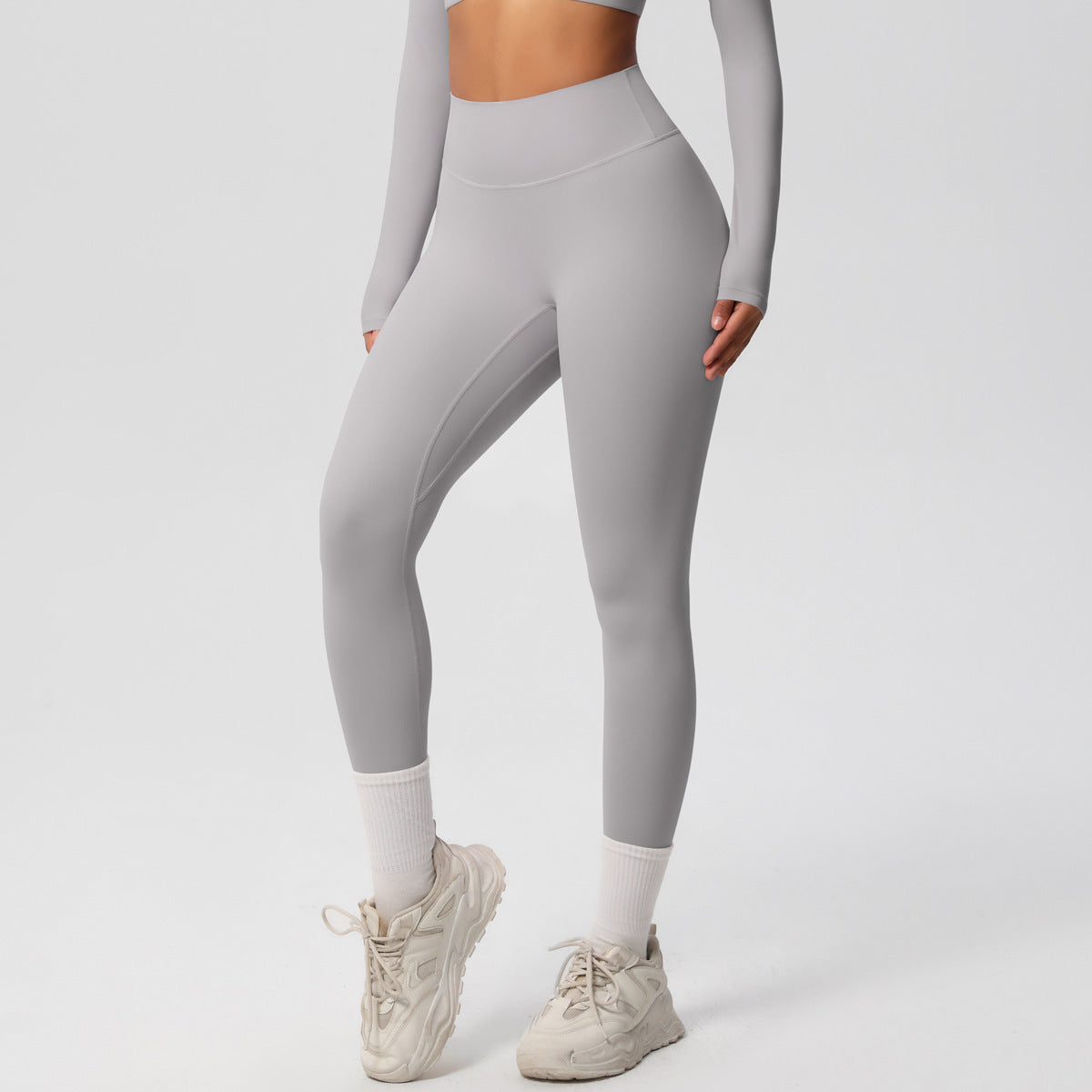 Leggings de yoga taille haute à séchage rapide pour femmes, couleurs unies