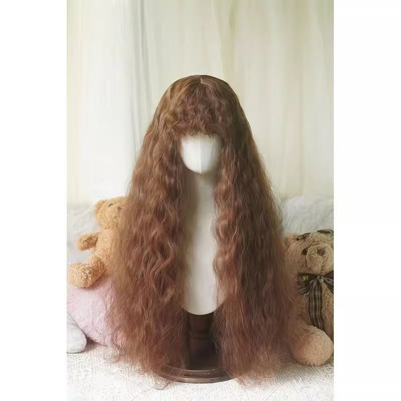 Women Lolita Mori Pastoral Long Curly Wig